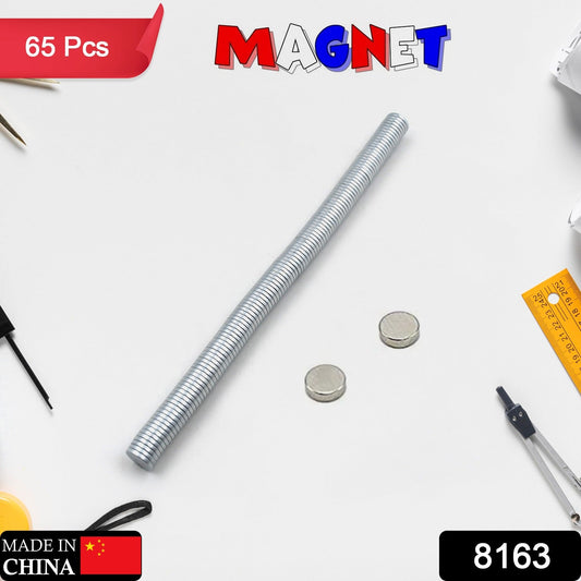 8.9mmx1.2mm Small Ferrite Silver Magnets in Disc Shape for Photo Gallery Hobby 65pc Set