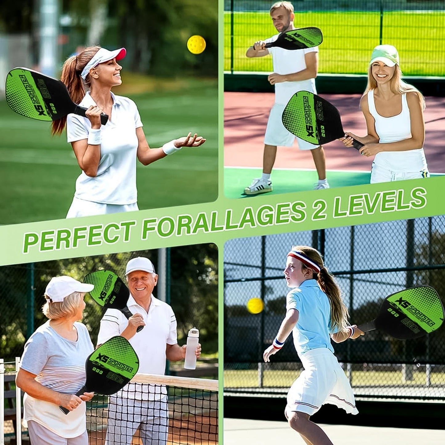 Konex Professional Outdoor Pickleball Paddle and Ball (1 Set)